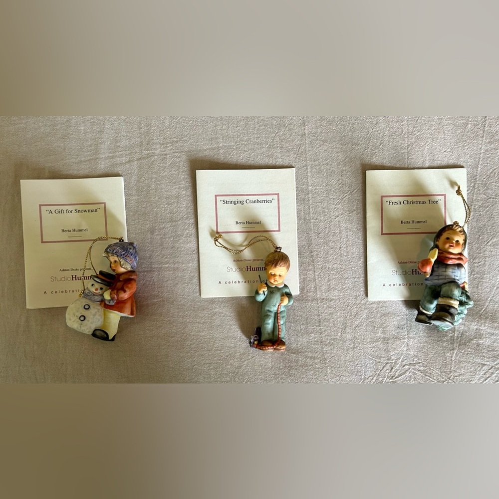 Studio Hummel Set of 3 Ornaments